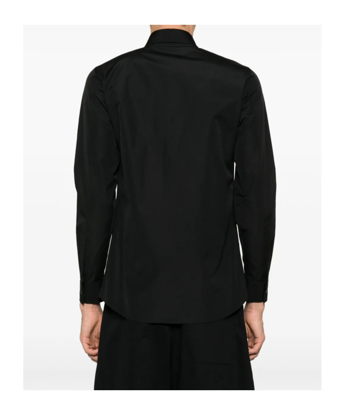 Moschino Long-sleeved Shirt In Black