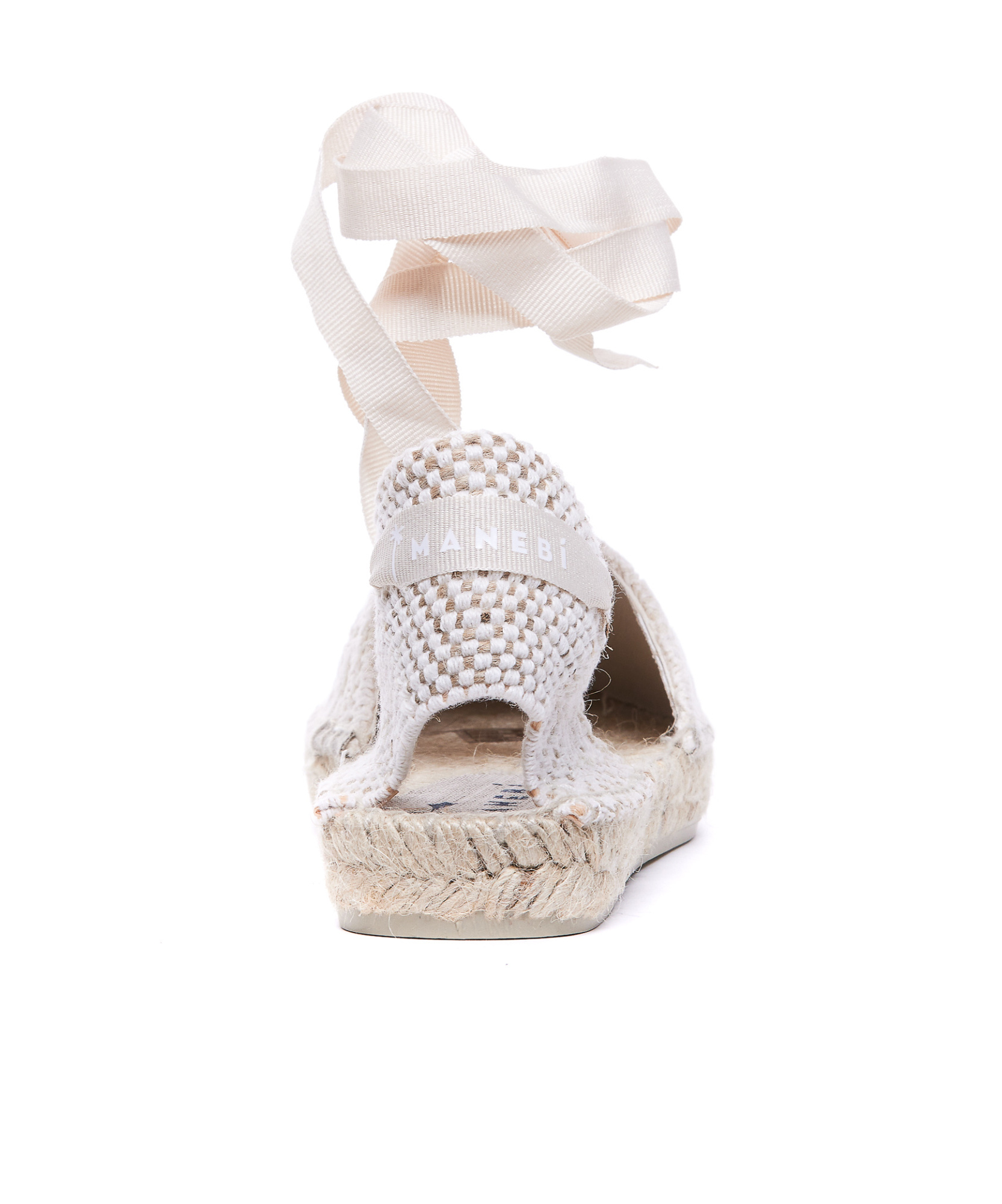Manebi Flat Valenciana Espadrilles In White