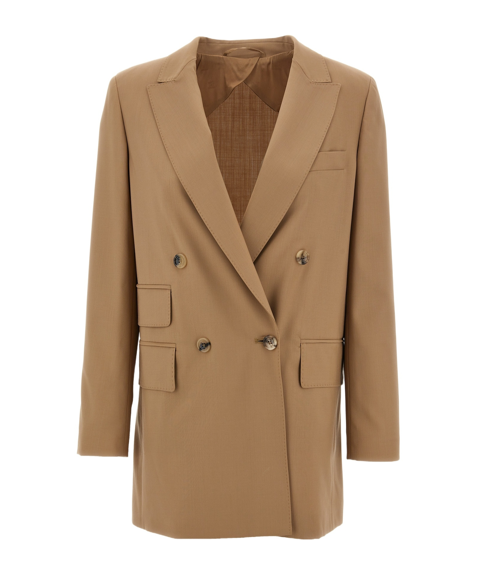 Max Mara Mirko Wool Blend Twill Overs Jacket In Brown