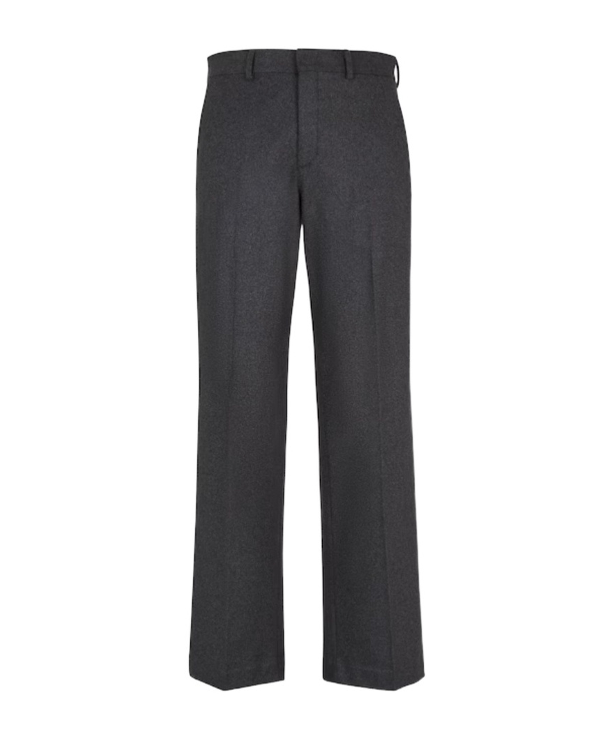 Fendi Stretch Cashmere Trouser With Logoed Detail In Black