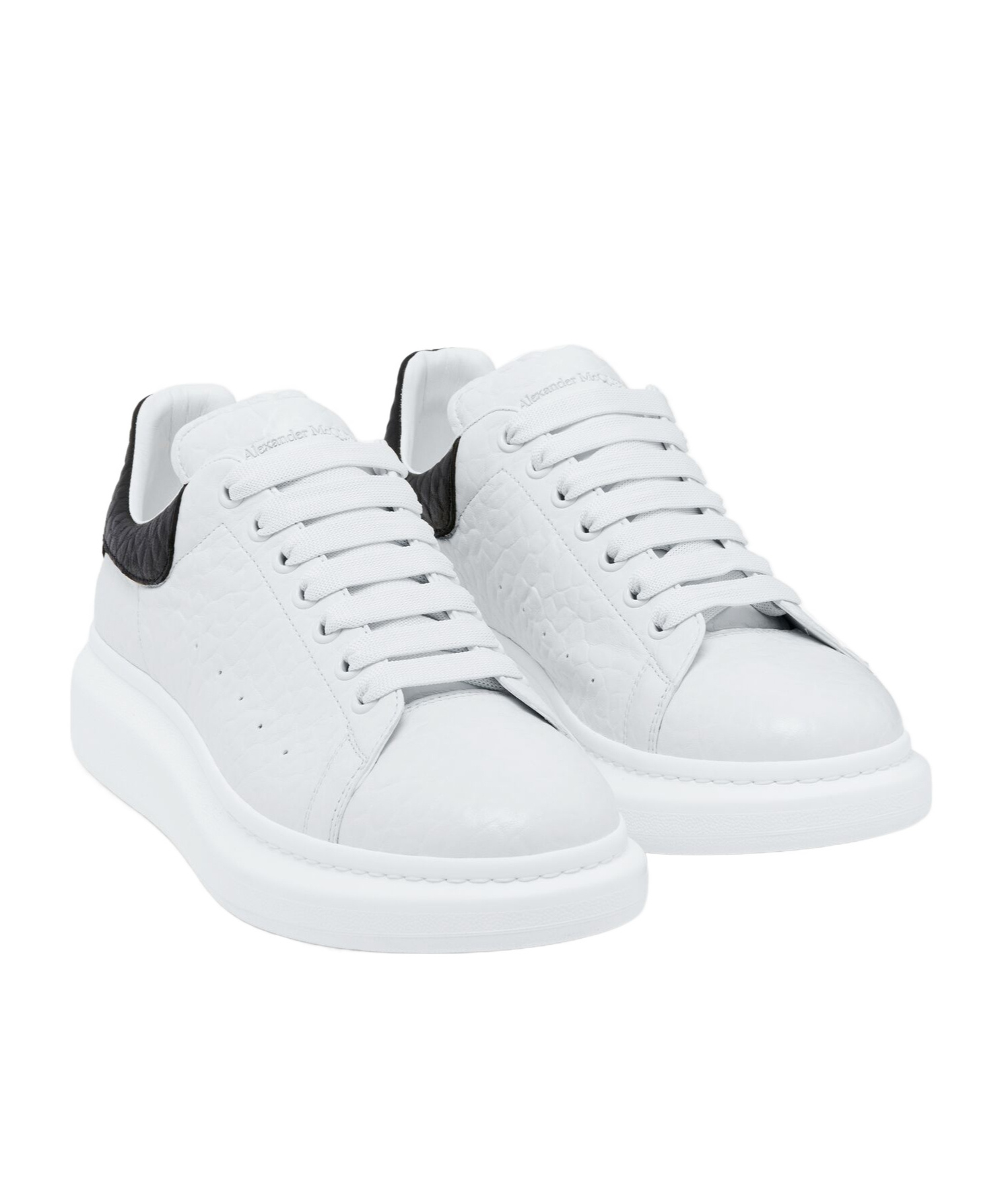Alexander Mcqueen Oversized Crystal-embellished Sneakers In White