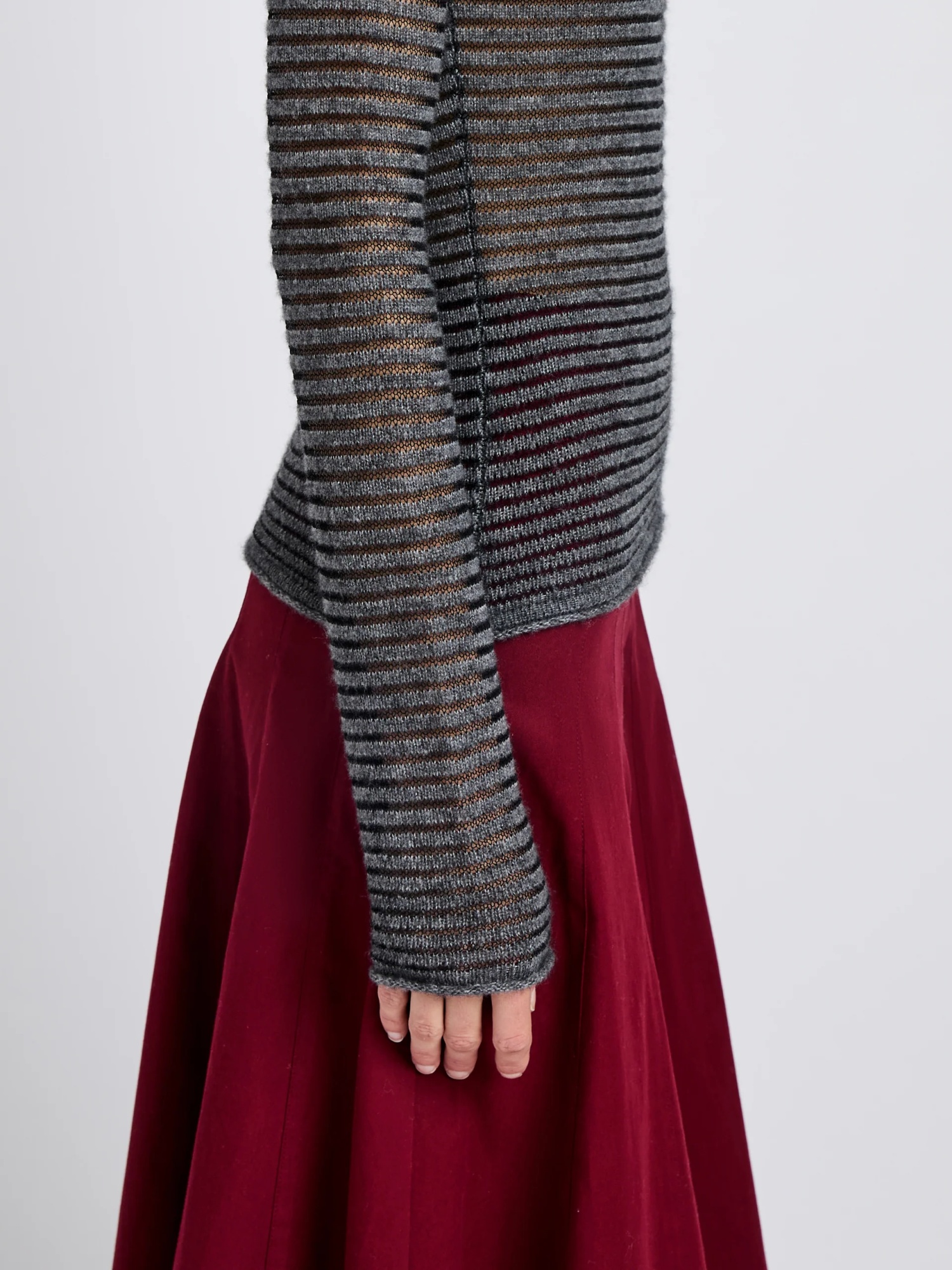 Philosophy Di Lorenzo Serafini Hailey Striped Sweater In Black