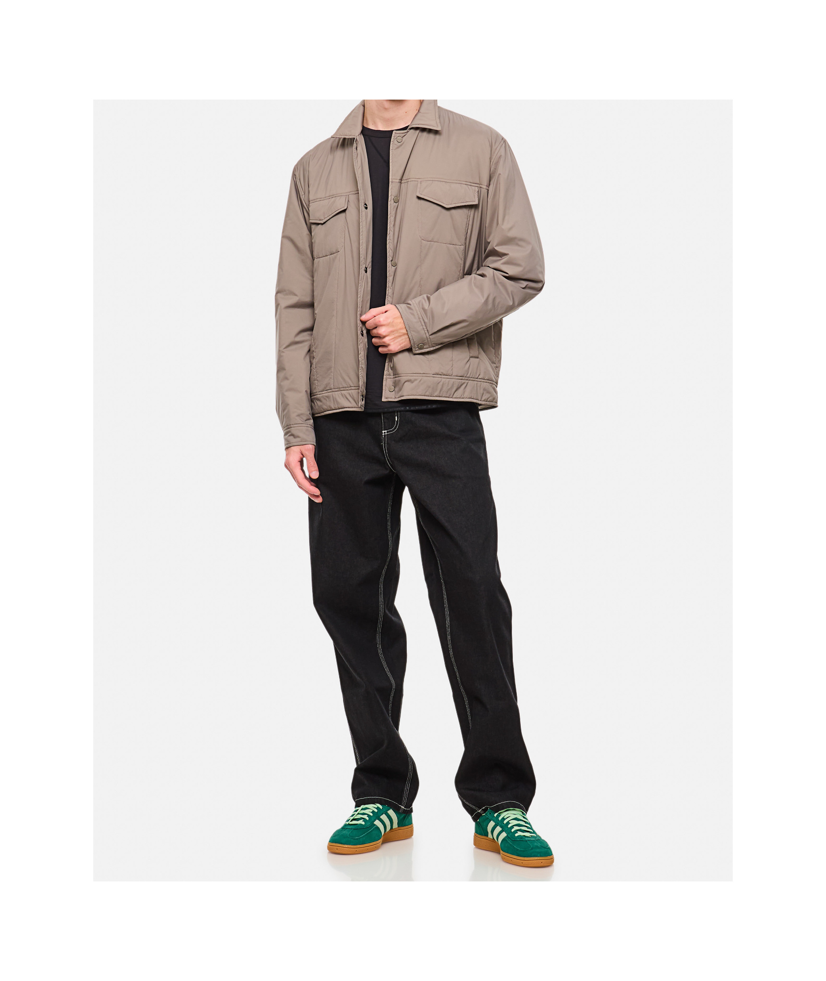 Herno Padded Overshirt In Grey