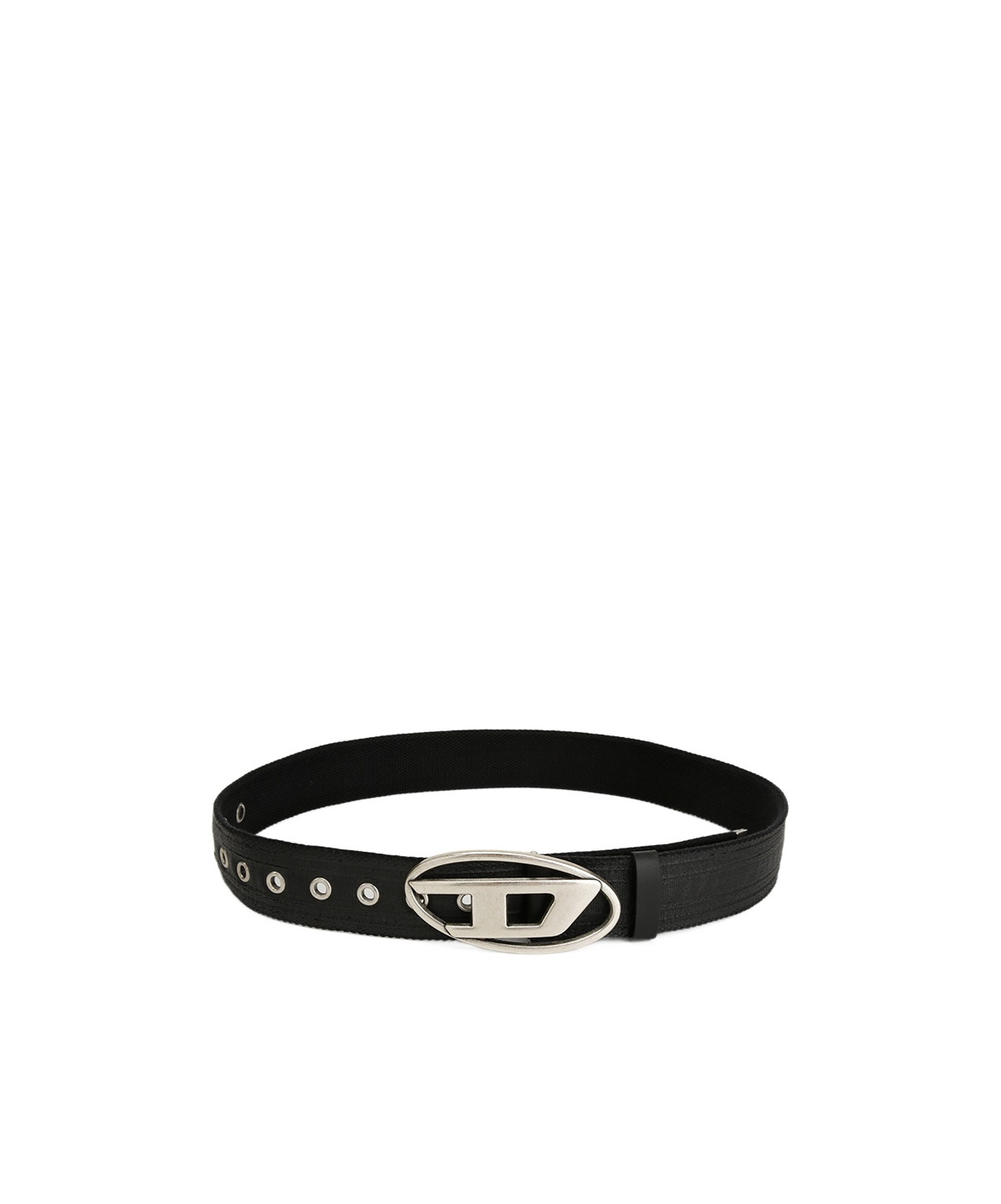 Diesel B-1dr Tape Cotton Belt In Black