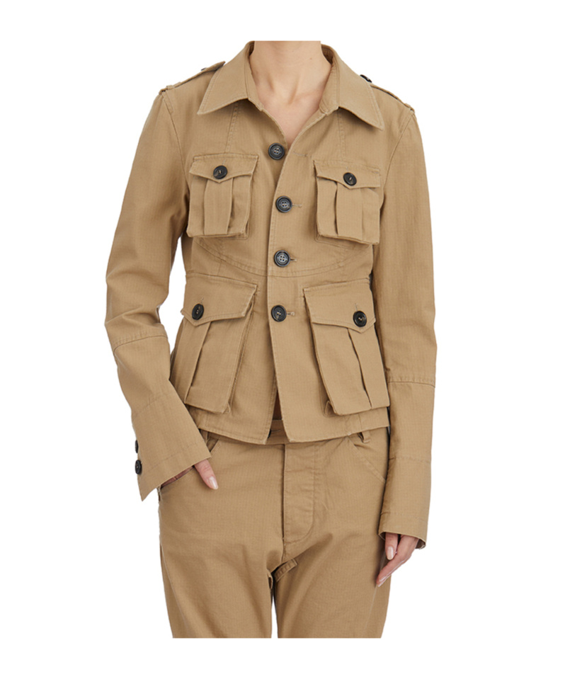 Dsquared2 Pocket Detailed Ranger Jacket In Brown