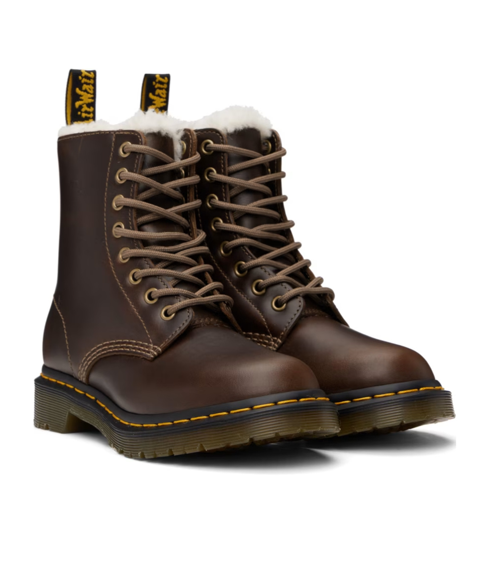 Dr. Martens' 1460 Pascal Serena Lacing Short Boots In Black