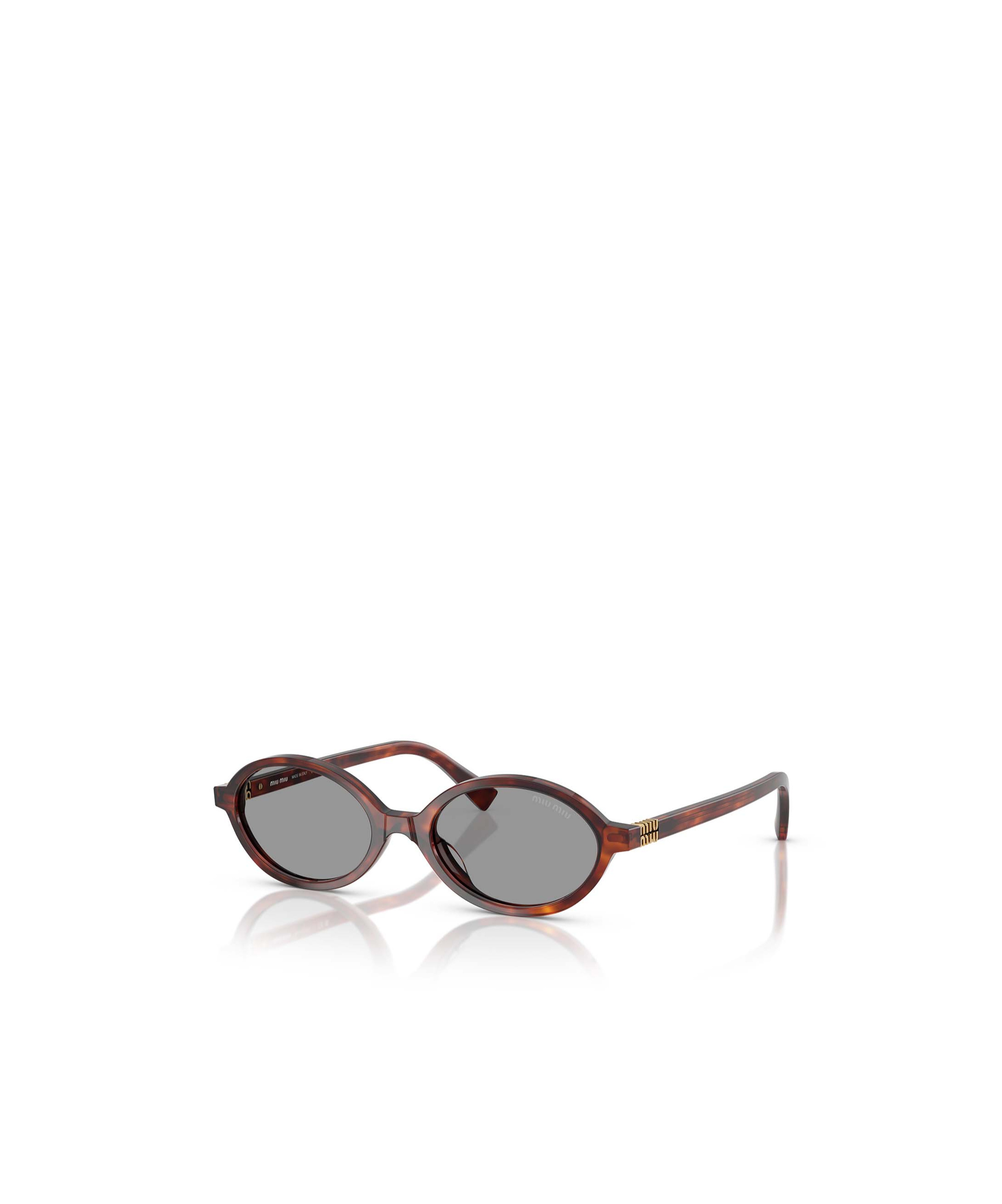Miu Miu 0mu 04zs 21c40o Havana Mahogany Sunglasses In Gray