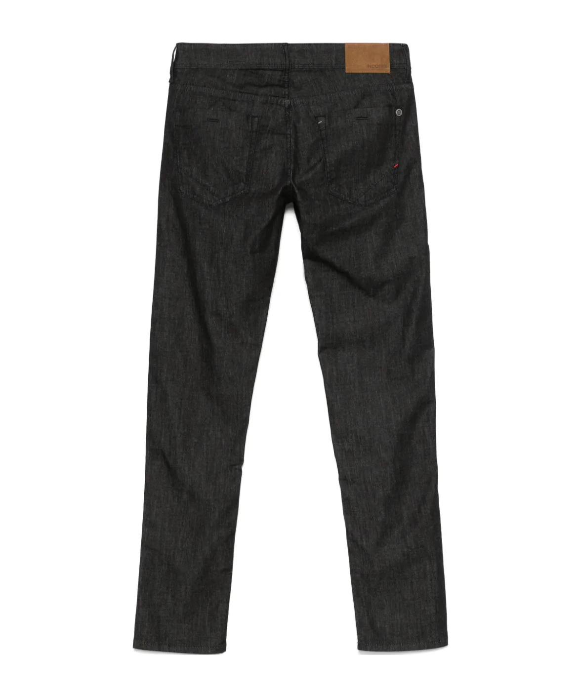 Incotex Logo-patch Jeans In Black