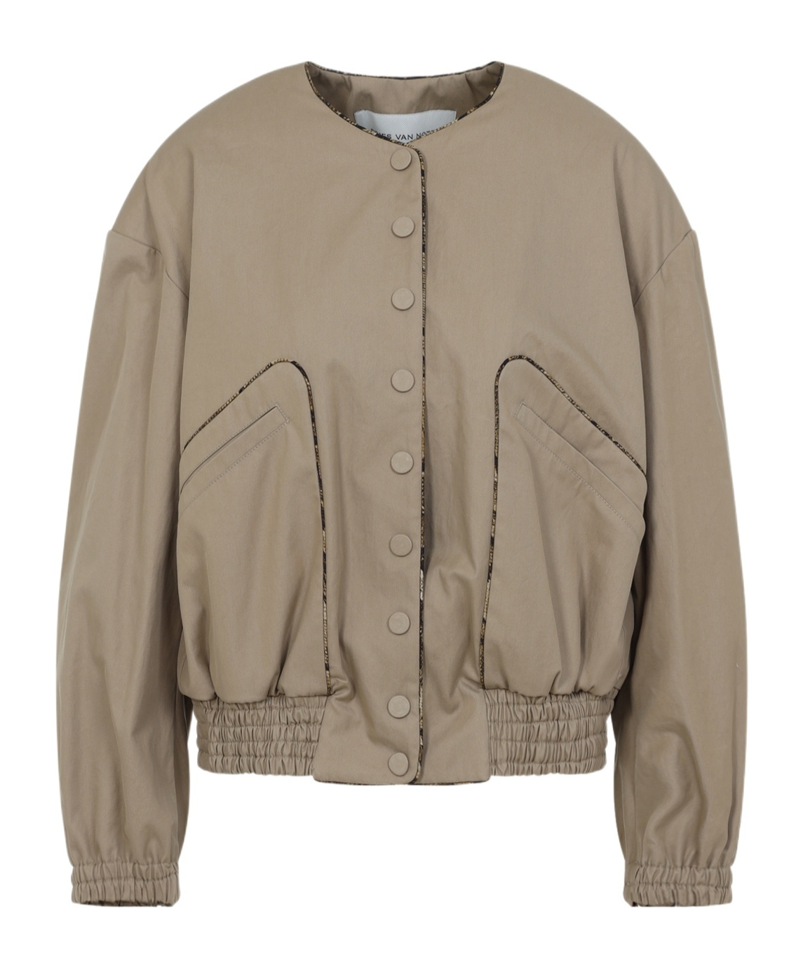 Dries Van Noten Beige Vadon Cotton Bomber Jacket In Nude