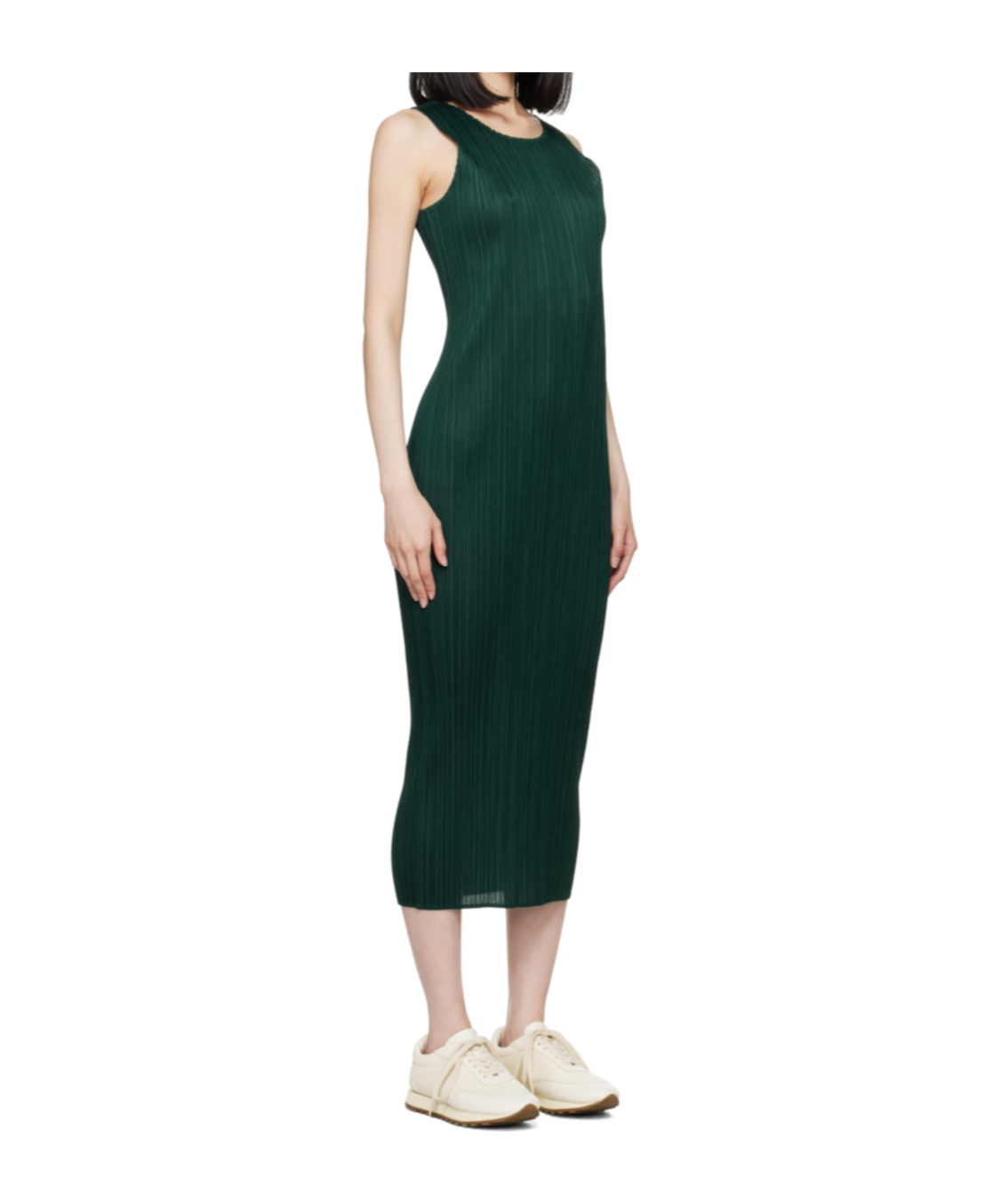 Shop Issey Miyake New Colorful Basics 3 Dress In Green
