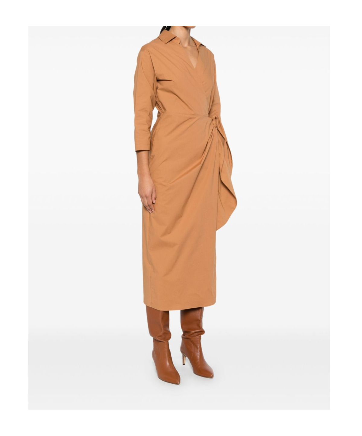 Shop Twinset Poplin Midi Dress