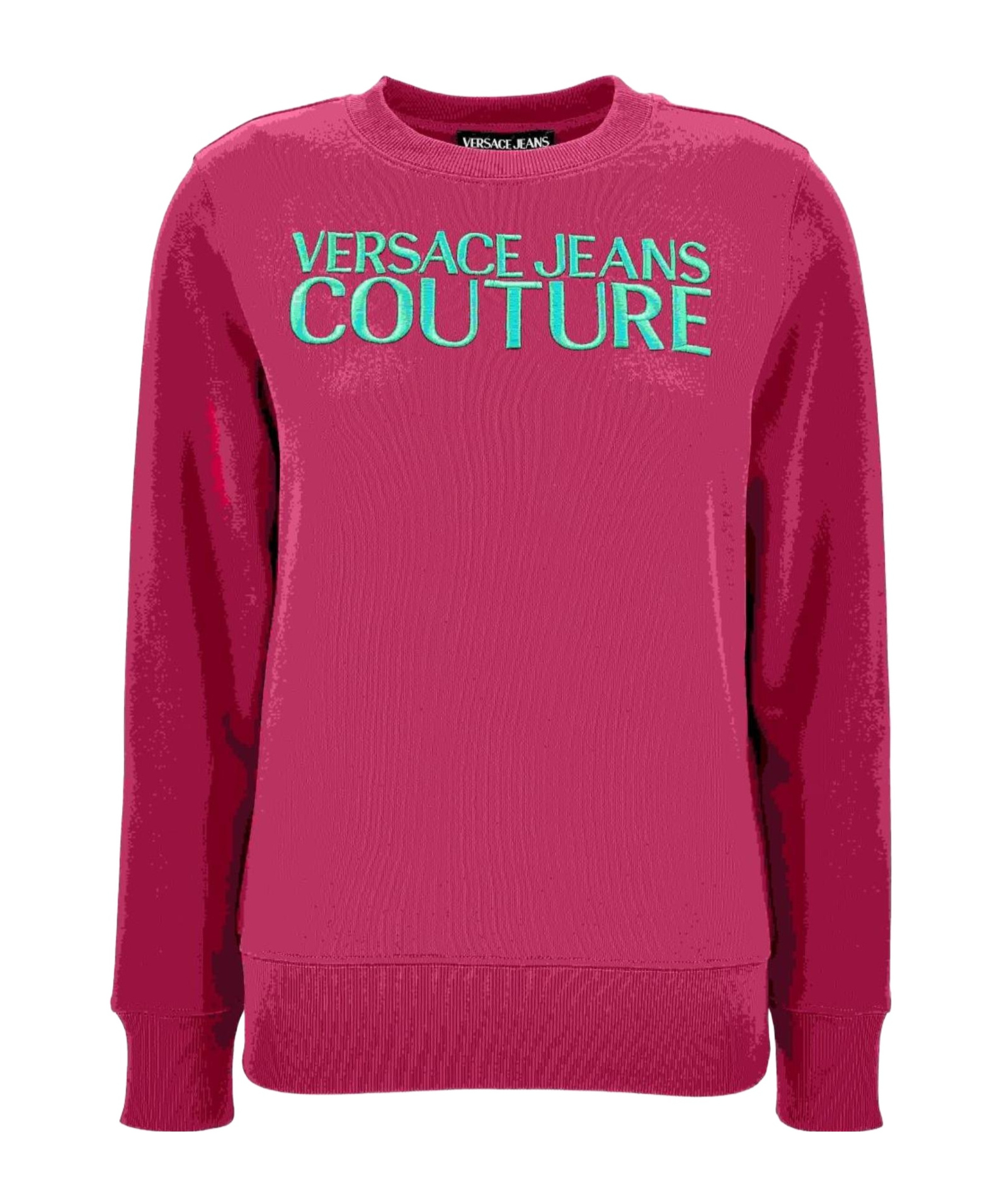 VERSACE JEANS LOGO-EMBROIDERED COTTON SWEATSHIRT 