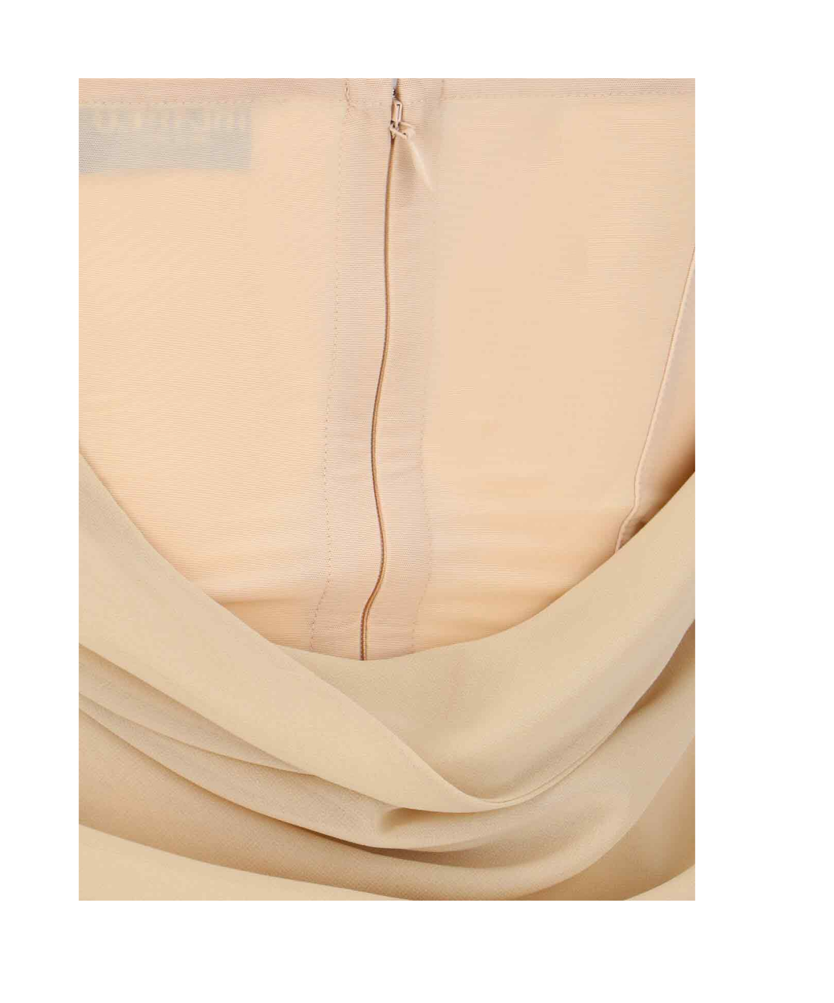 Attico Draped Cowl Neckline Spaghetti Straps In Nude