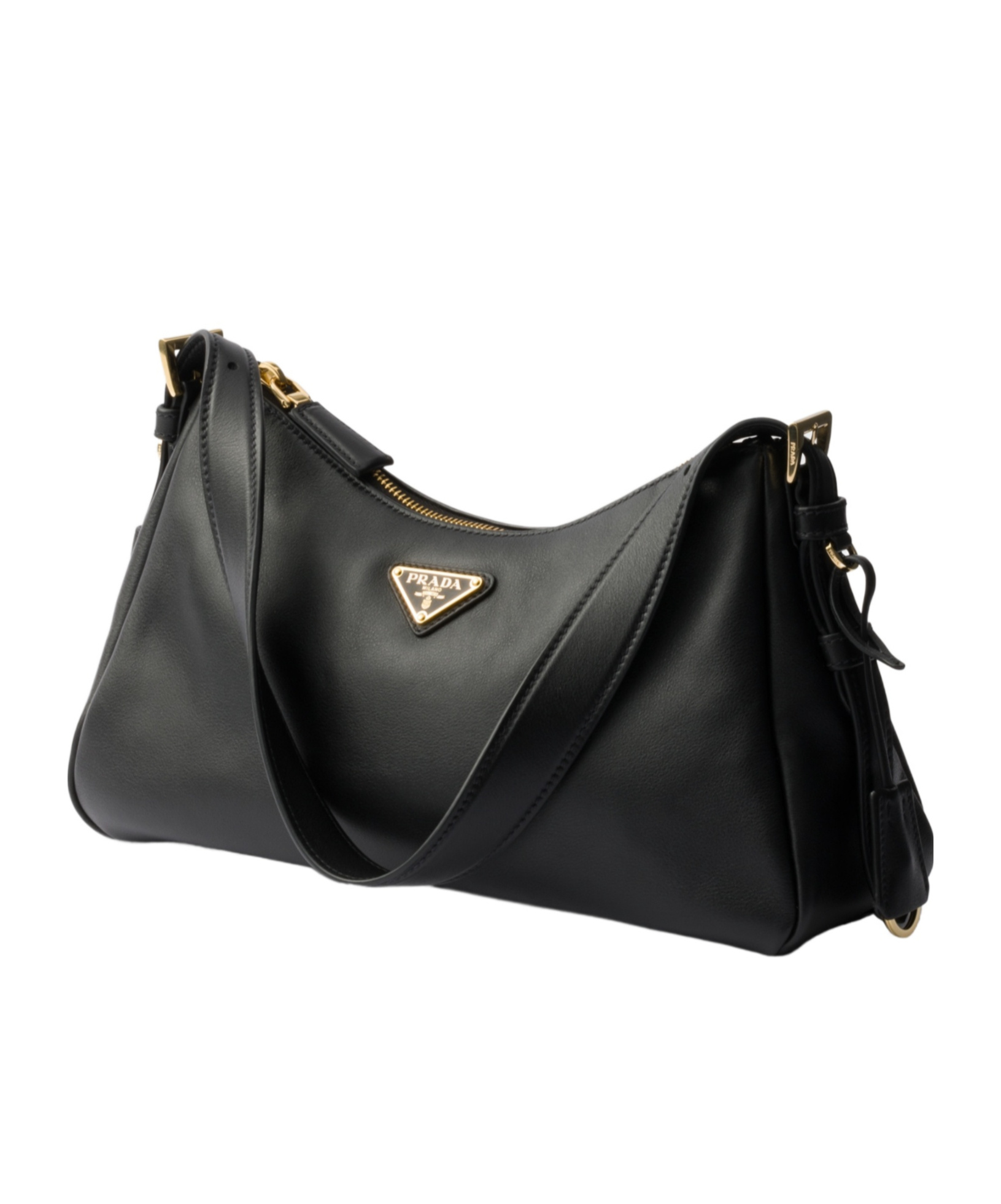 Prada Aimée Medium Shoulder Bag In Black