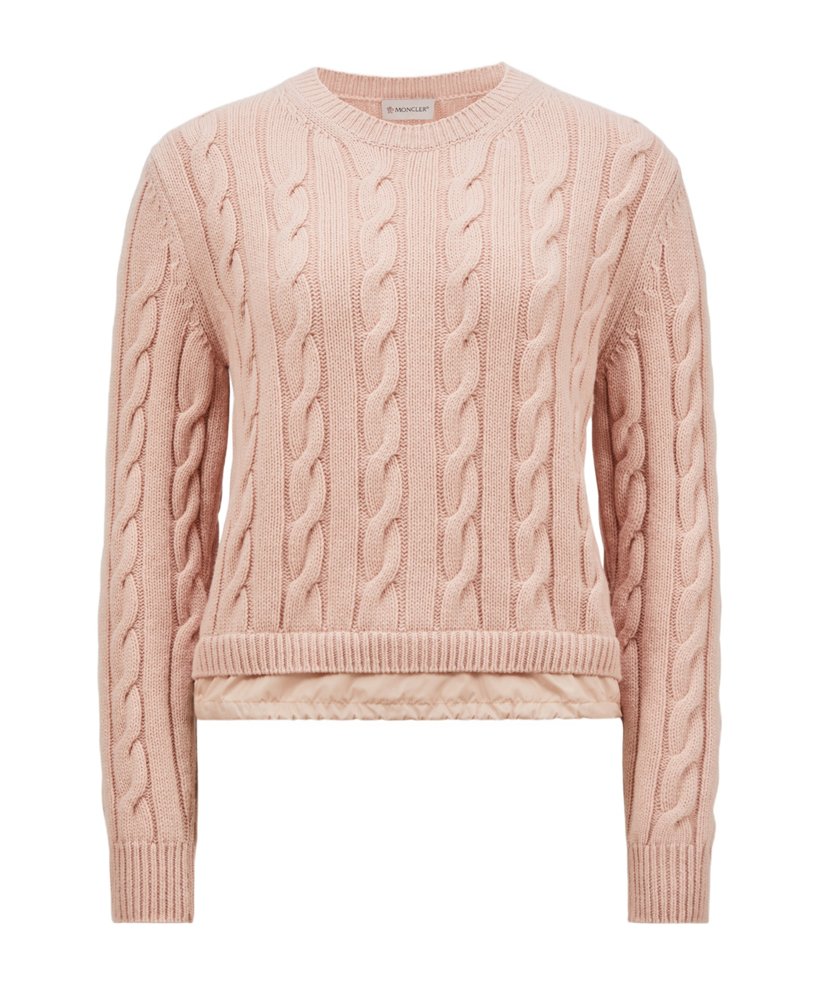 Moncler Wool Cashmere Knitted Sweater In Pink