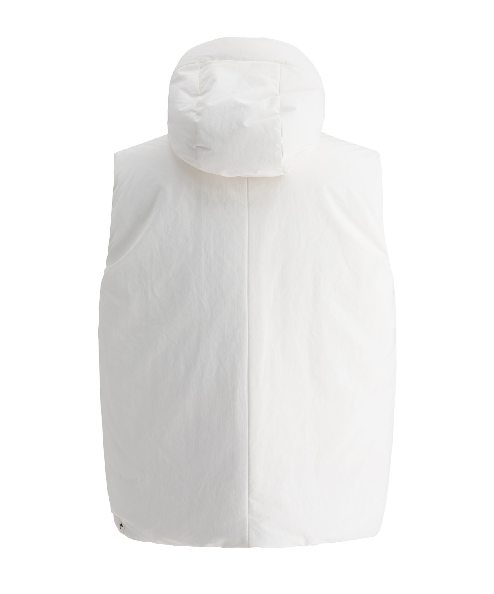 Jil Sander Padded Sleeveless Jacket With High Collar And Zip Closure In White