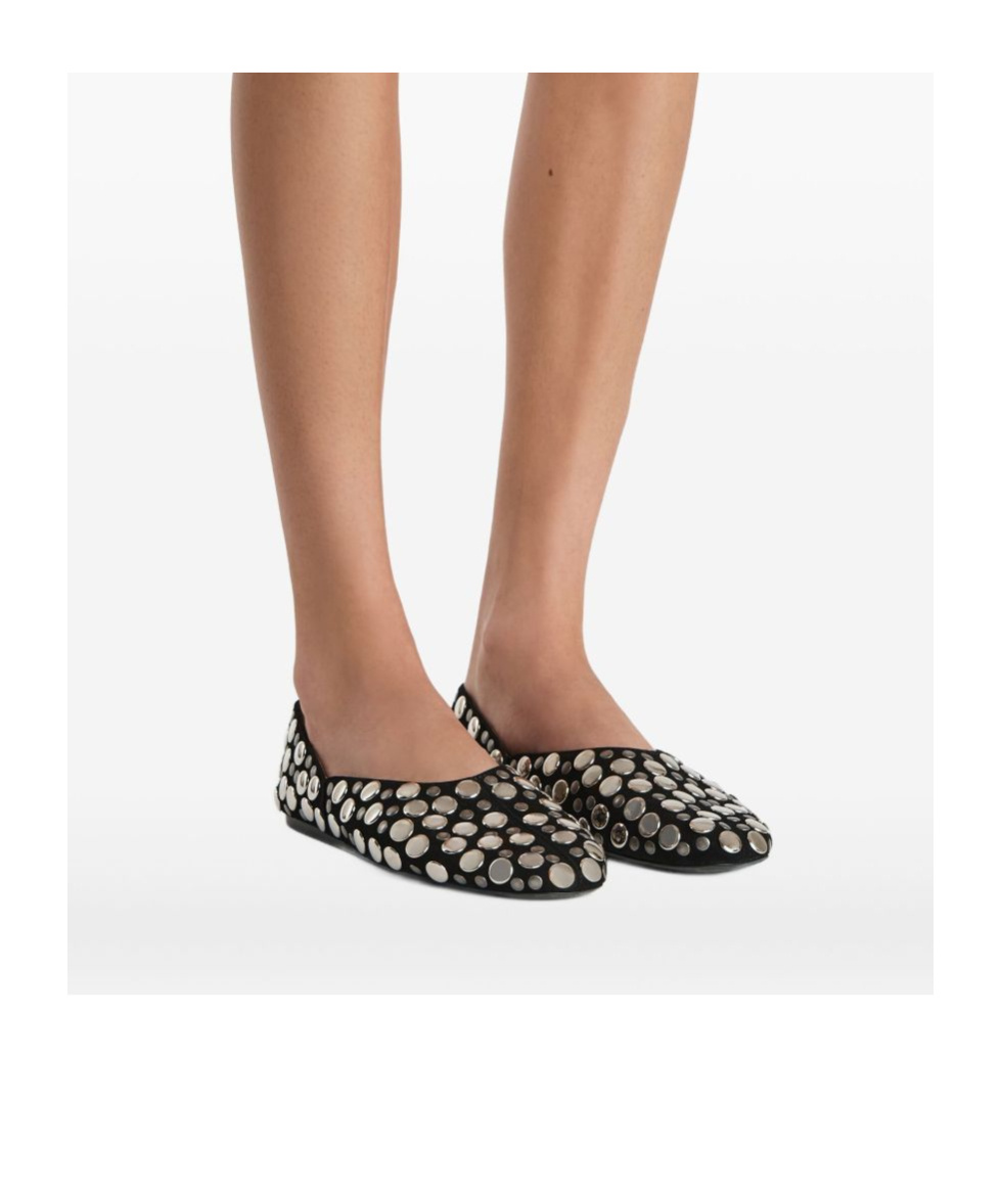 Khaite Jane Stud-embellished Leather Ballet Flats In Multi