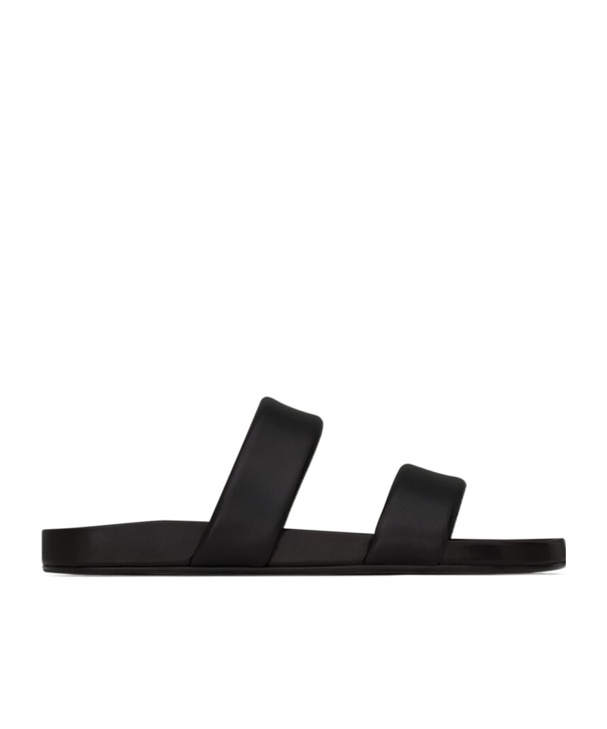 Saint Laurent Nichols Leather Sandals In Black