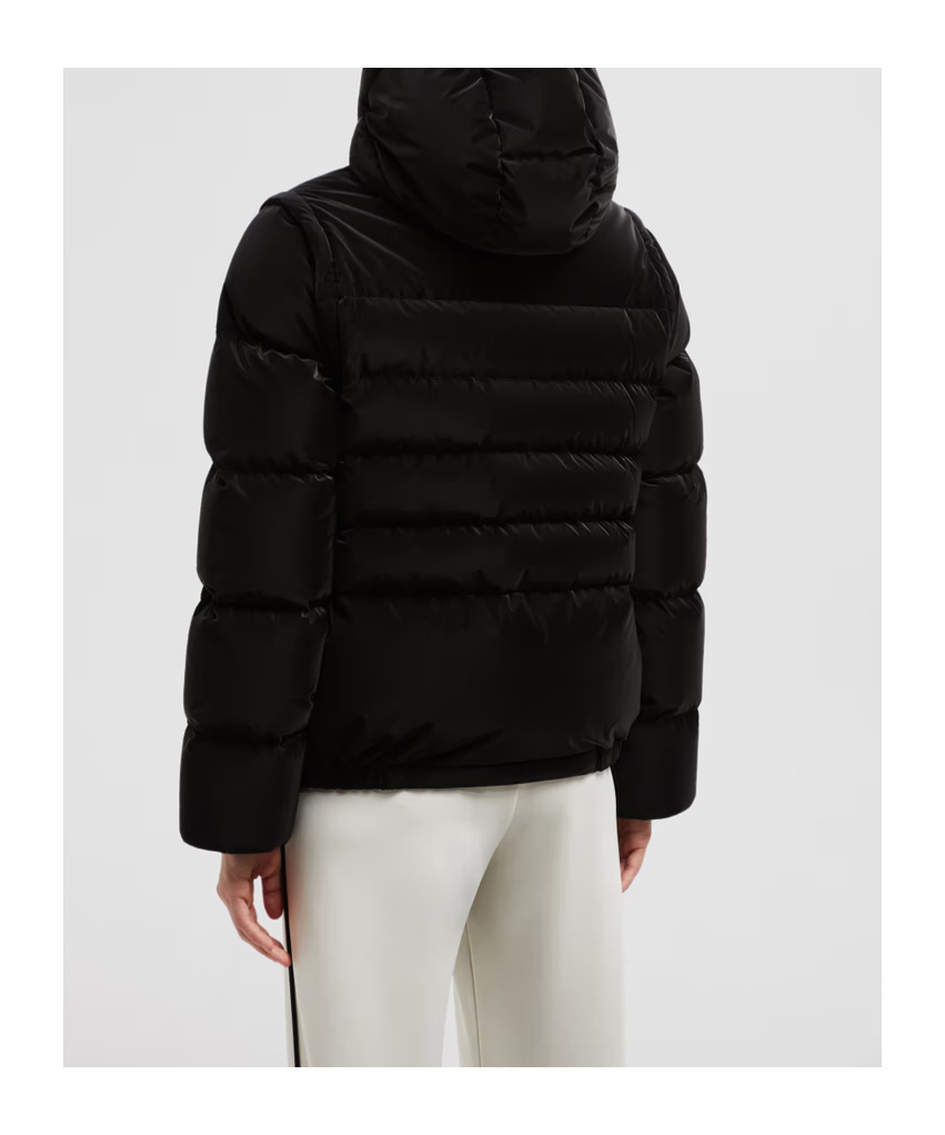 Moncler Logo-patch Padded Jacket In Black