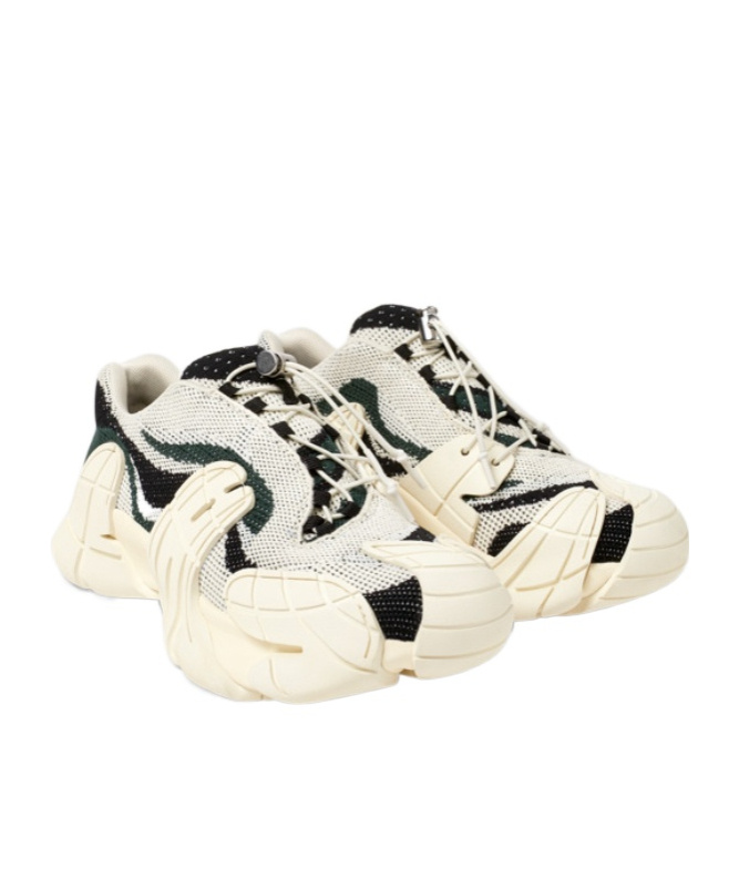 Camper Lab Tormenta White-green Textile Sneakers In Multi