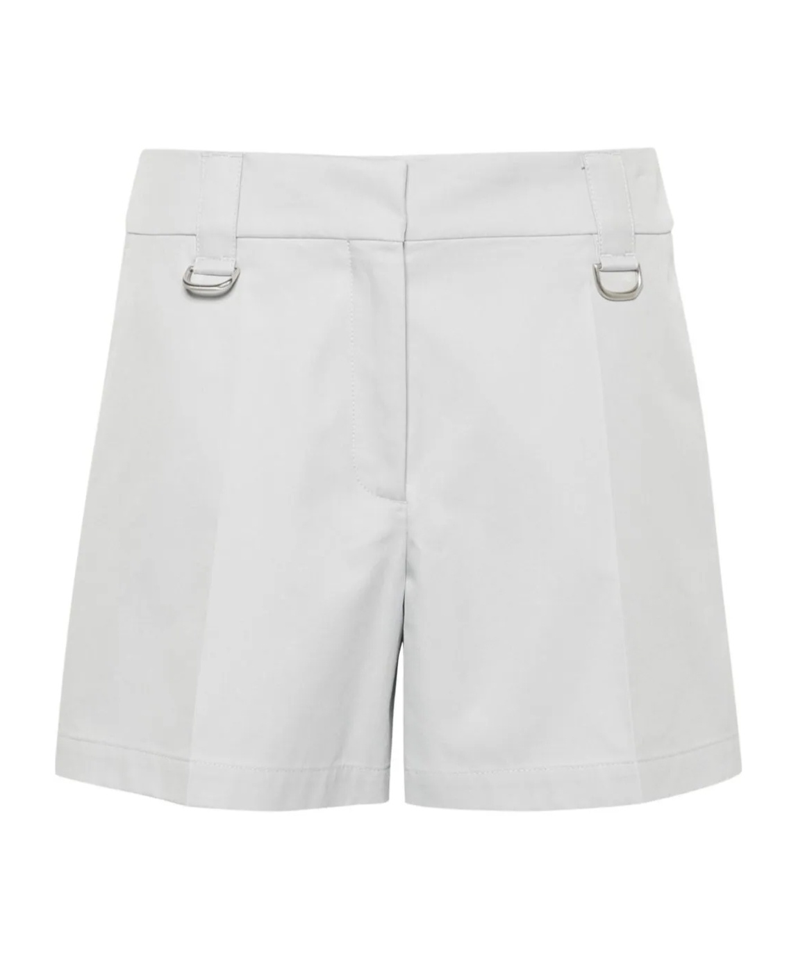 Off-white High-waisted Cotton Shorts In White