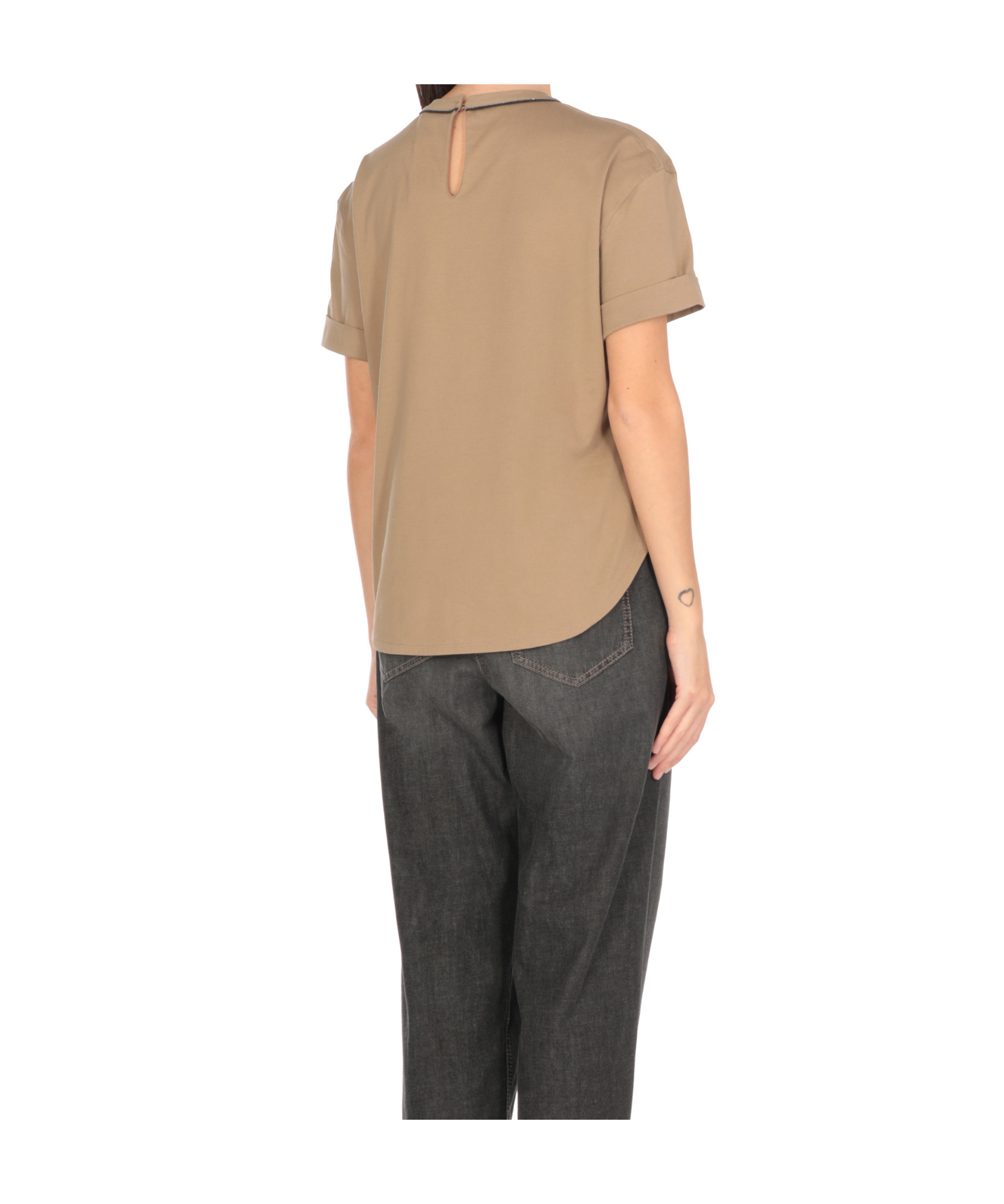 Brunello Cucinelli Item O-neck Short-sleeved T-shirt In Nude