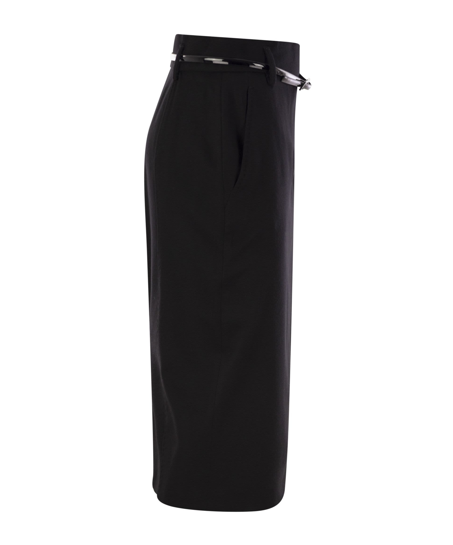 Max Mara Ginseng Midi Skirt In Black