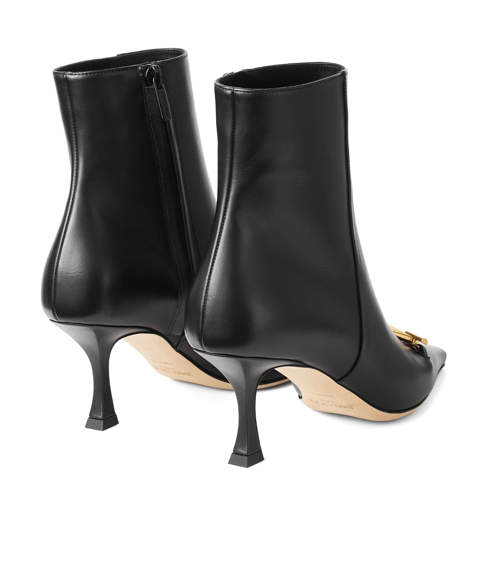 Jimmy Choo High Heel Leather Boots In Black