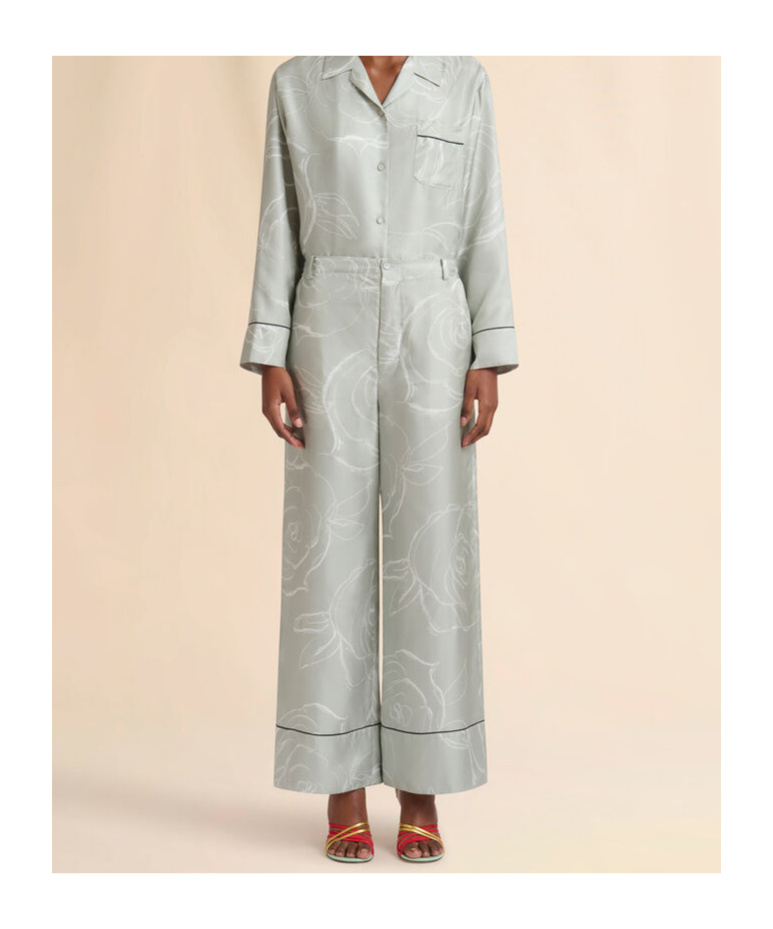 Marni Trousers With Aurora Print In Gray