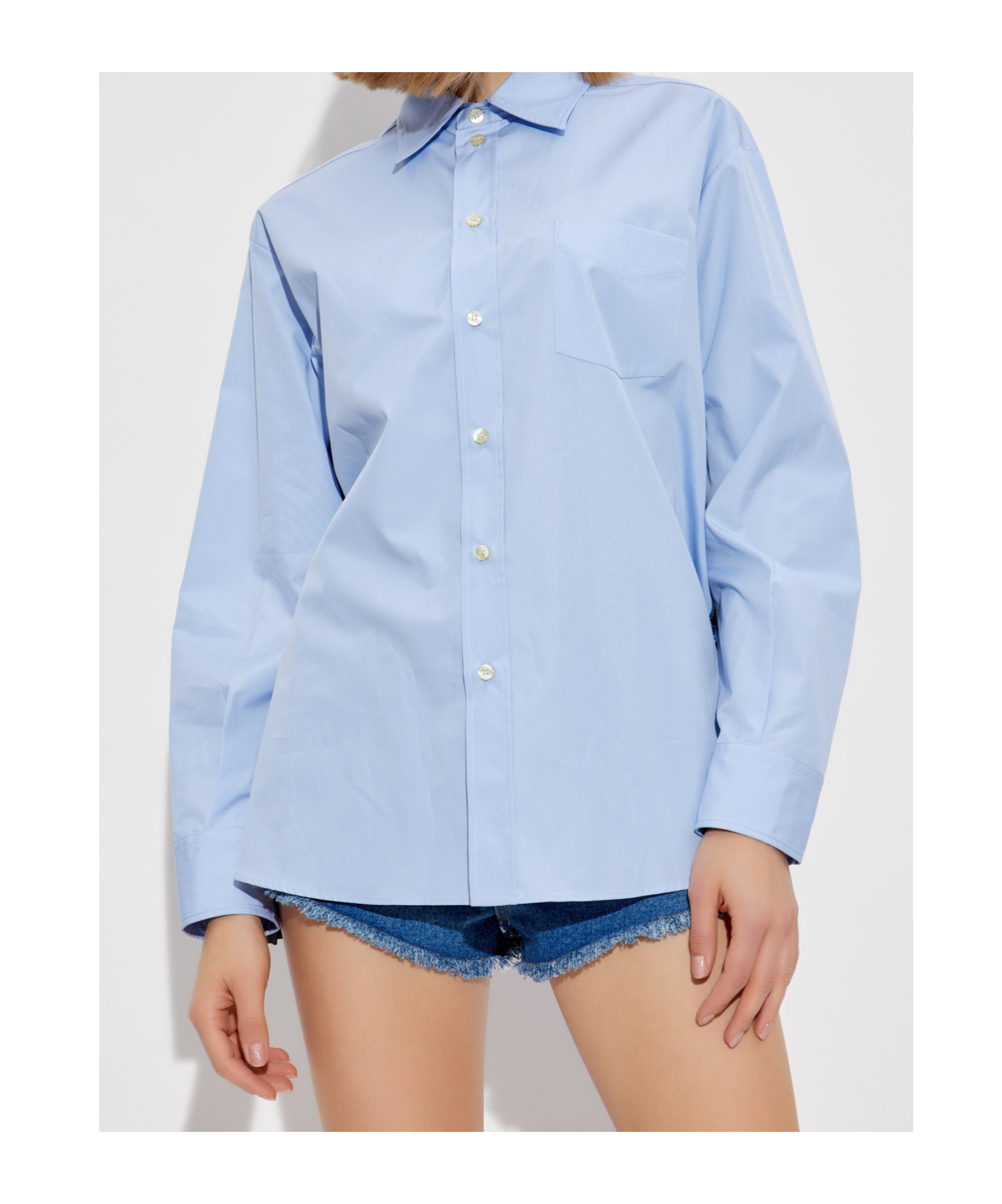 Etro Long-sleeved Shirt In Blue