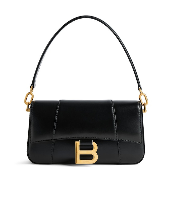 Balenciaga Hourglass Sling Small Shoulder Bag In Black