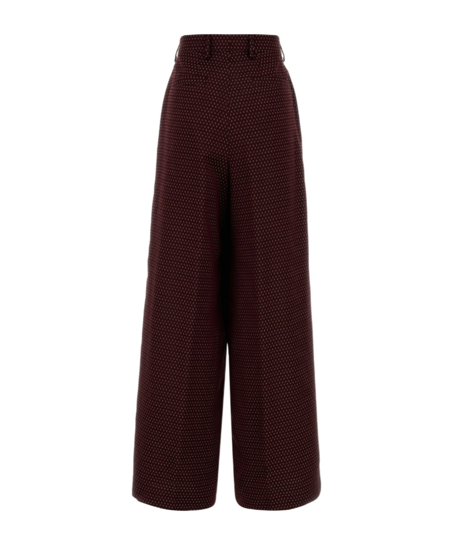 Dries Van Noten Embroidered Satin Penn Wide-leg Pant In Brown