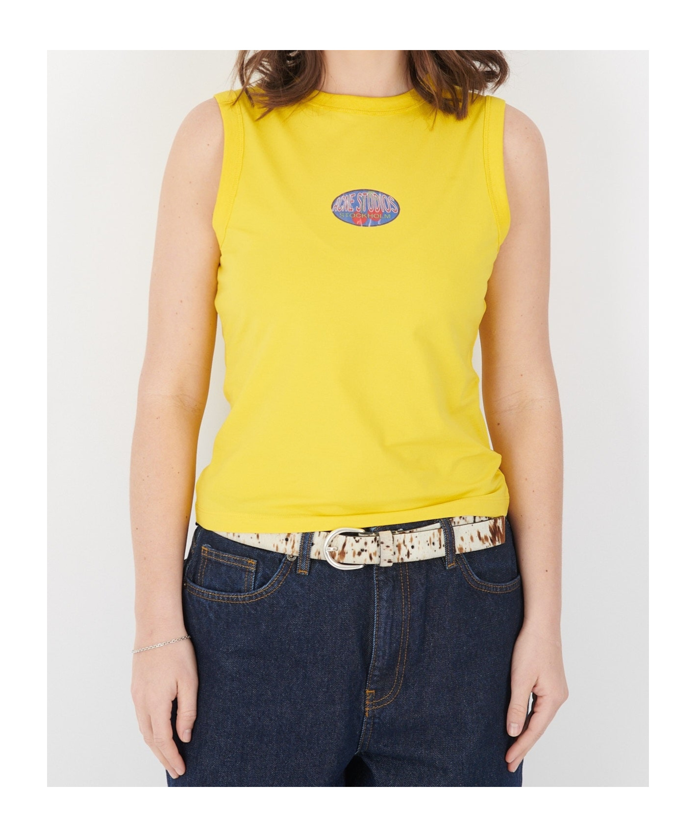 Acne Studios Etch Market Stretch Cotton Tank