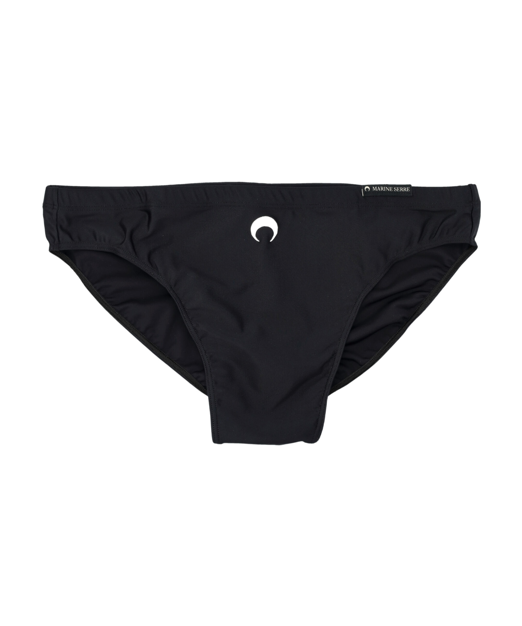Marine Serre Medium-waist Swimwear Jersey Brief In Black