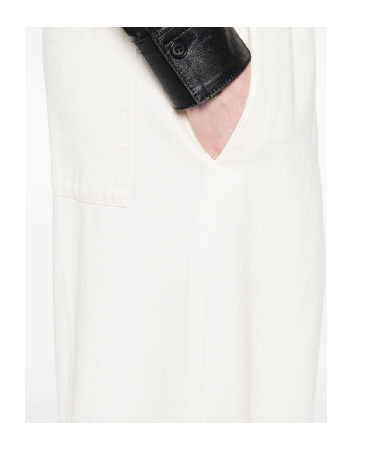 Forte Forte Comfortable Wide Leg Cotton Trousers In White