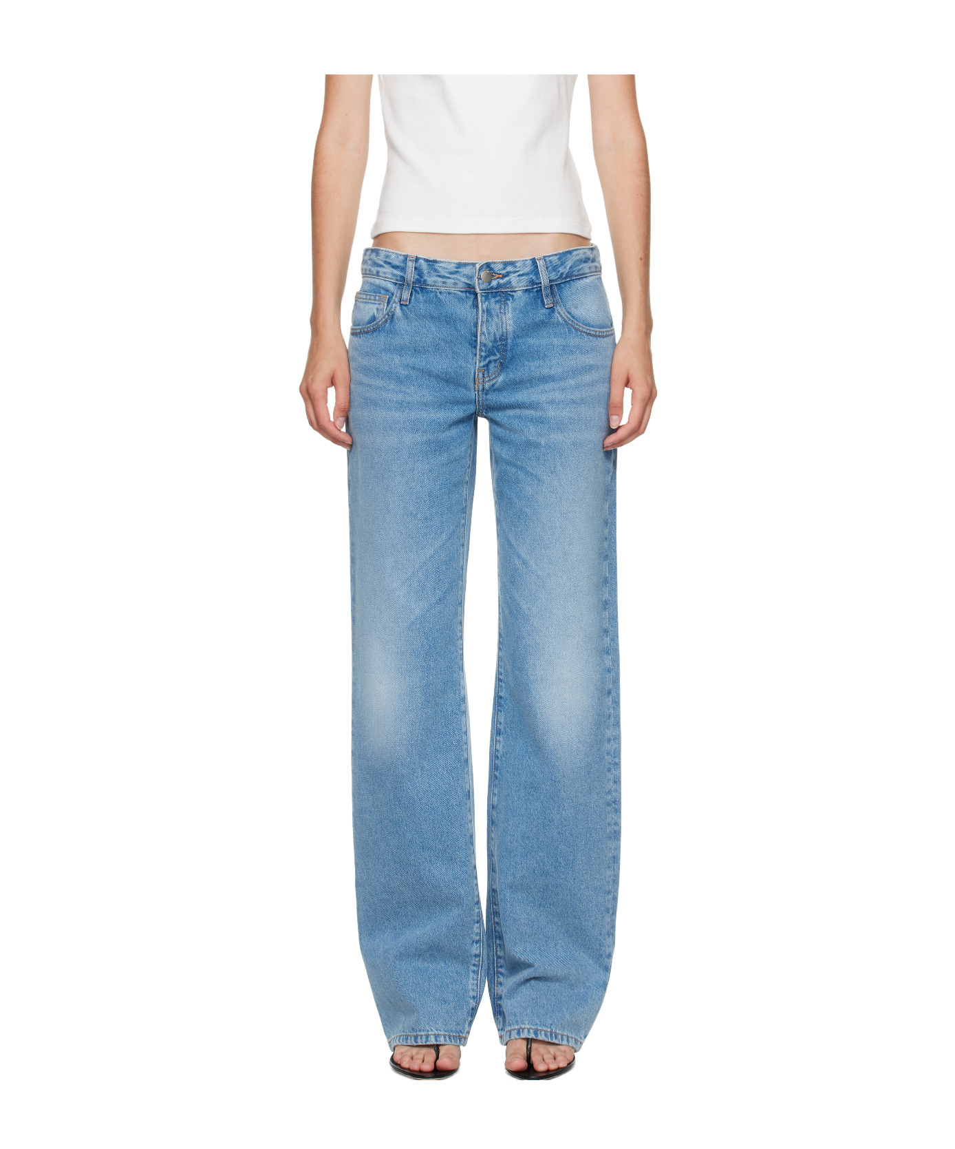 St Agni Blue Outland Denim Edition 90s Low Rise Jeans In Brown