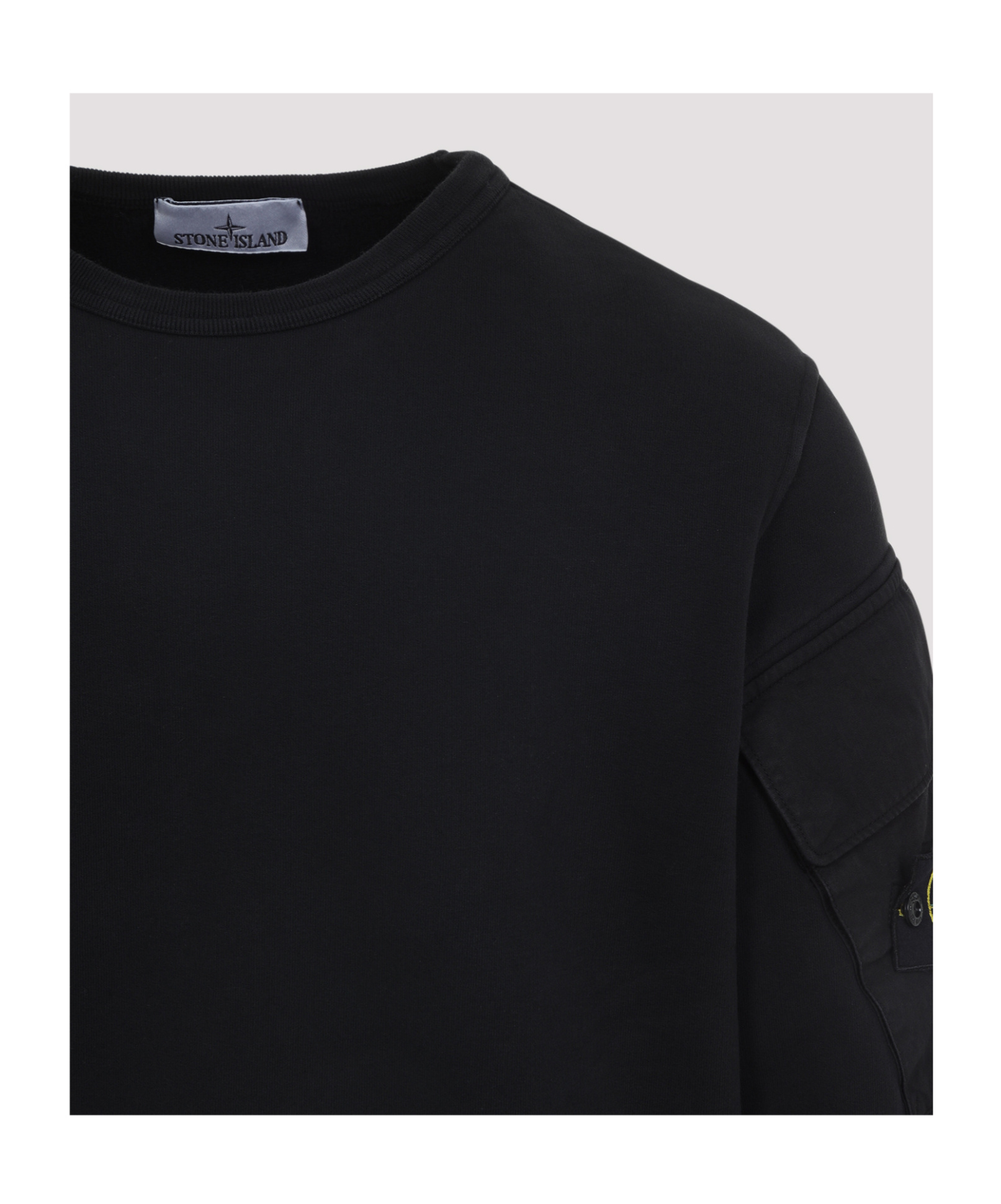 Stone Island Cotton Sweatshirt In Black