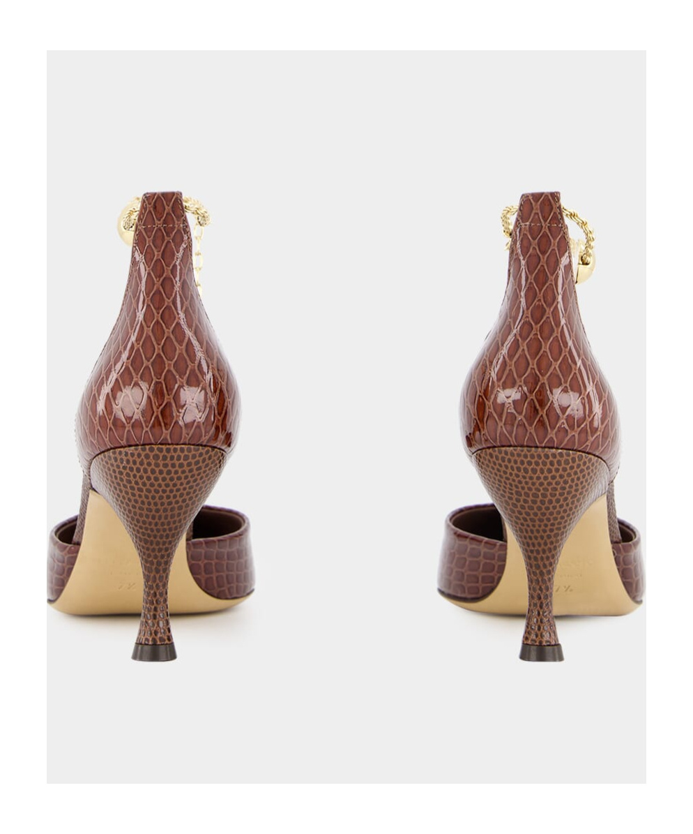 Ferragamo Pointed High Heels In Brown