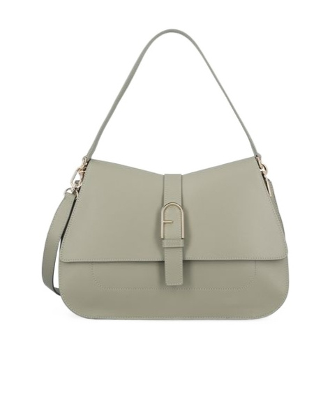 Shop Furla Large Flow Shoulder Bag In Nude