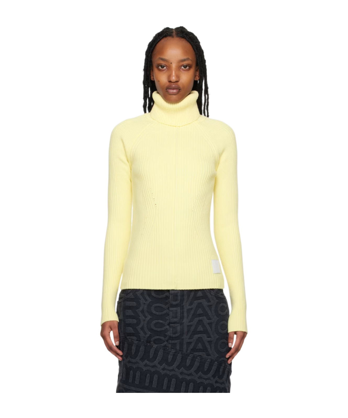 Shop Marc Jacobs Ribbed-knit Turtleneck Jumper In Nude