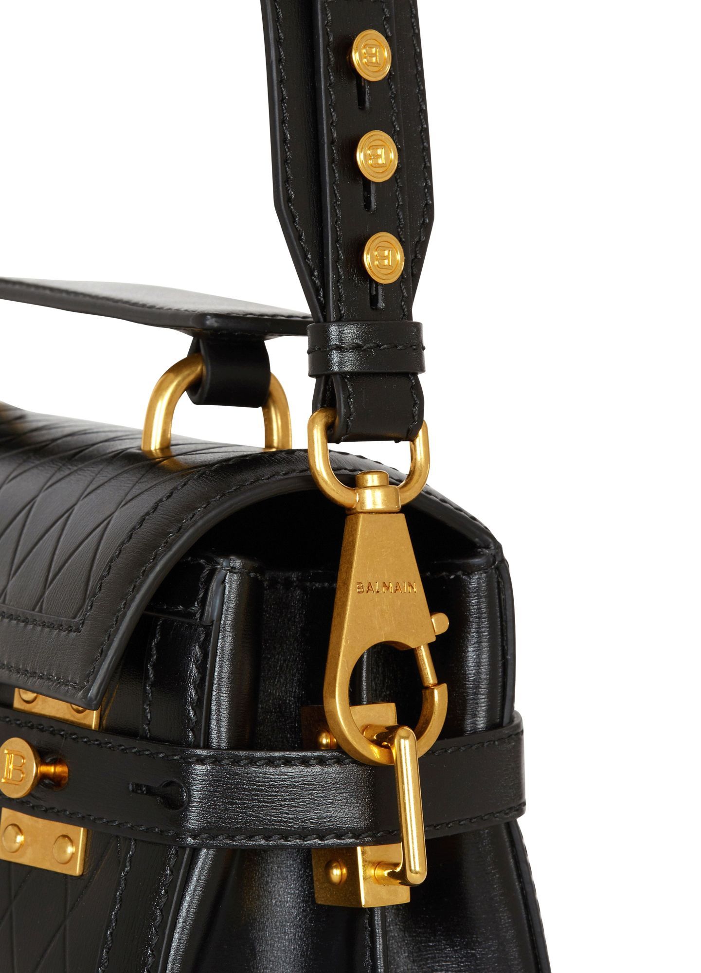 BALMAIN B-BUZZ 23 LOGO SHOULDER BAG 