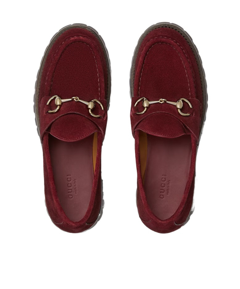 Gucci Women's Loafer With Horsebit In Burgundy