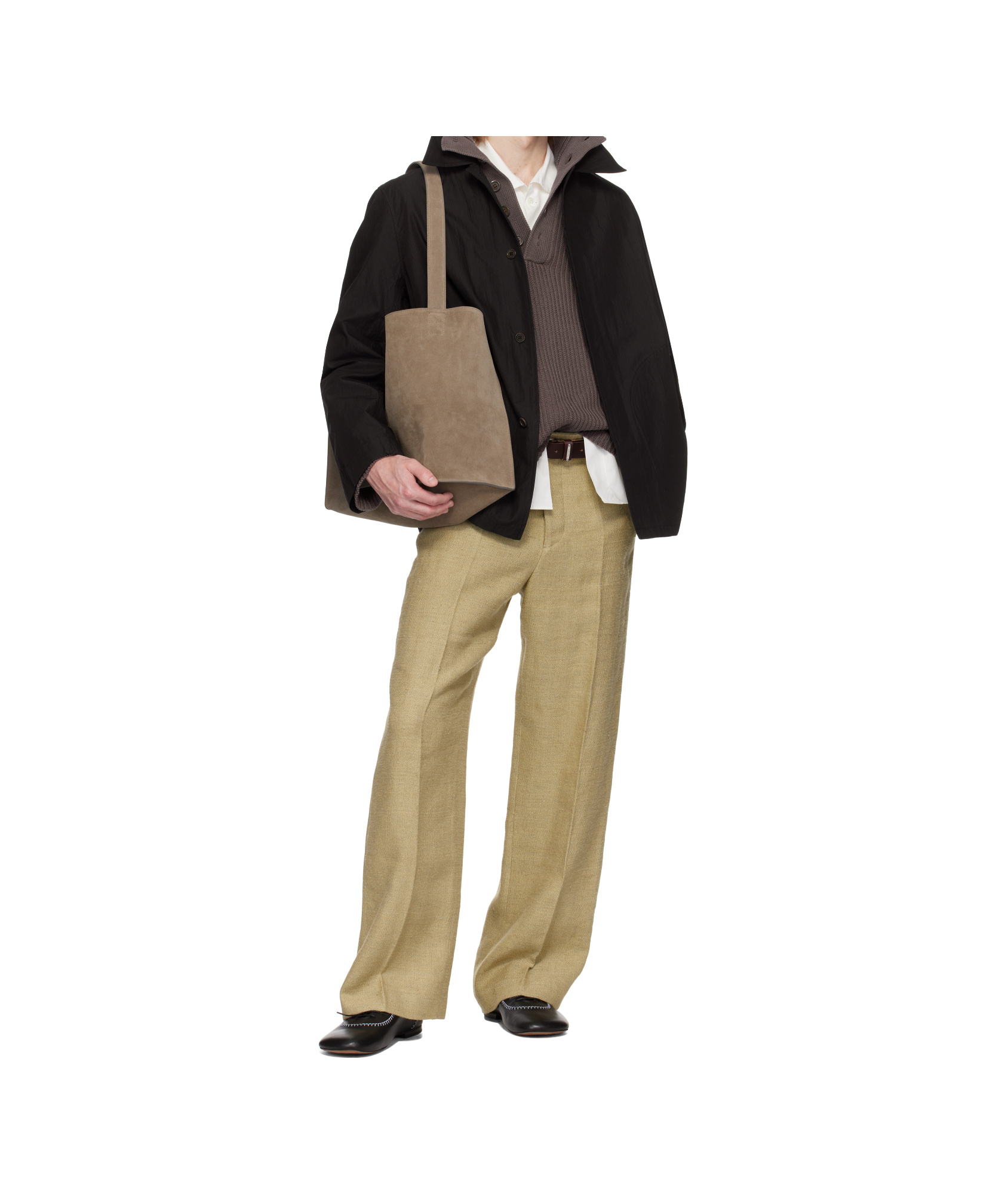 Our Legacy Beige Sailor Trousers In Alga Marina