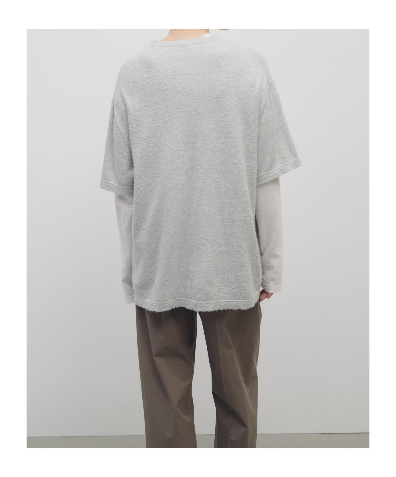 The Row Jiselle Oversized Knitted T-shirt In Gray