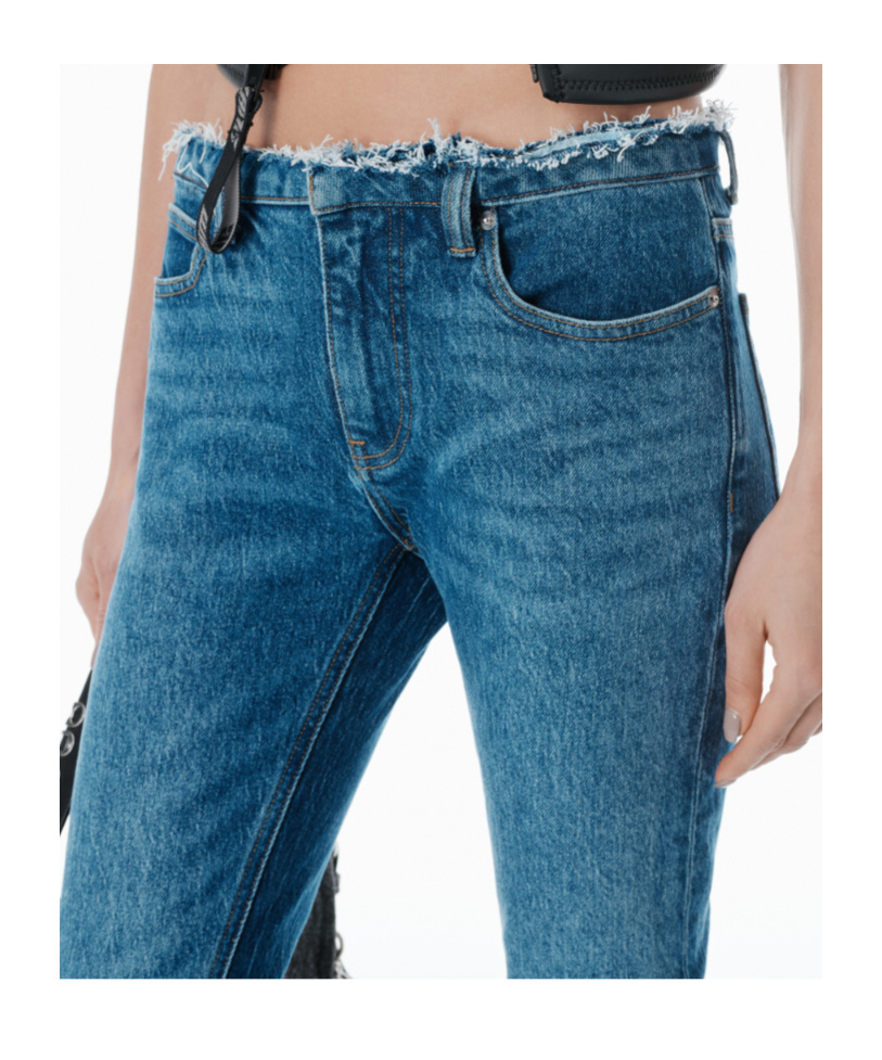 Alexander Wang Deep Blue Pre-styled Skinny Jeans In Blue
