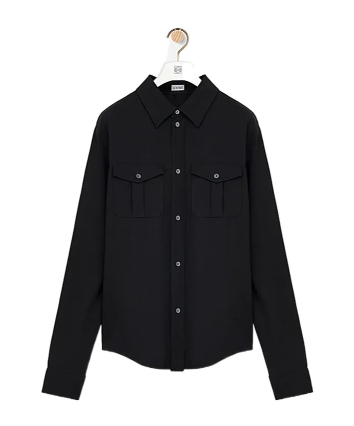 Loewe Shirt In Viscose Blend In Black