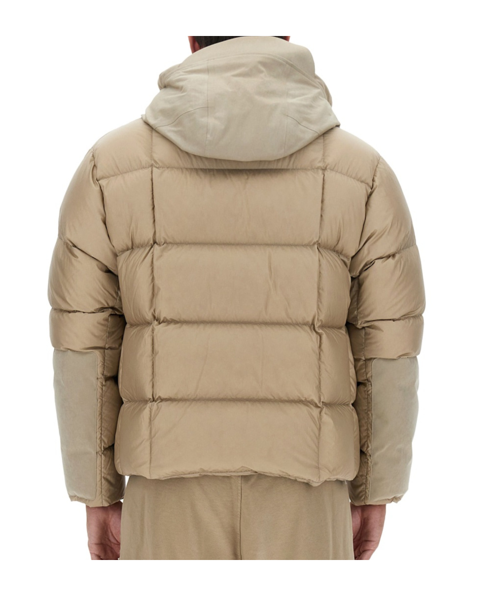 Ten C Drawstring Hooded Padded Coat In Neutral