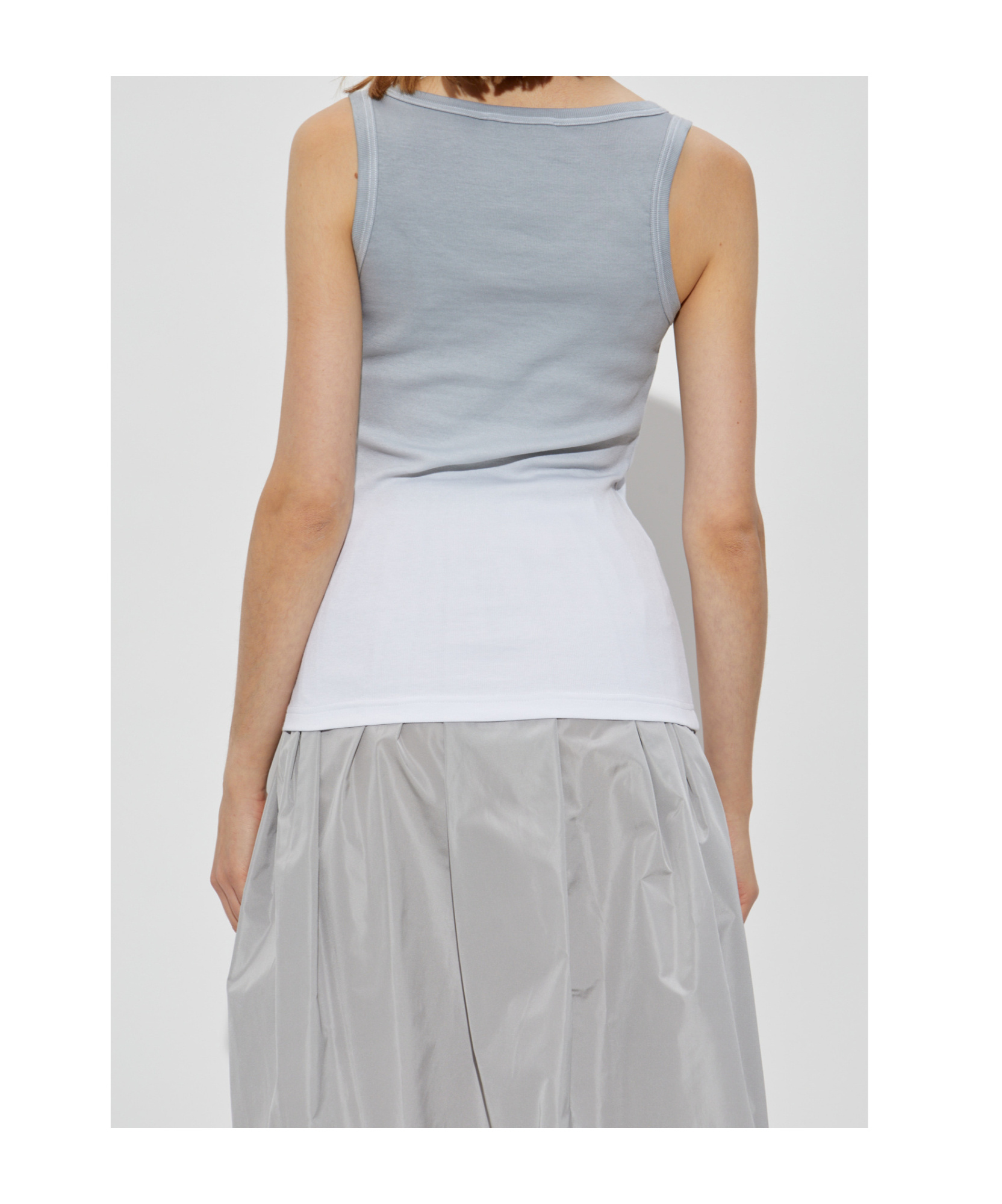 Fabiana Filippi Gradient-print Jersey Tank Top In Gray