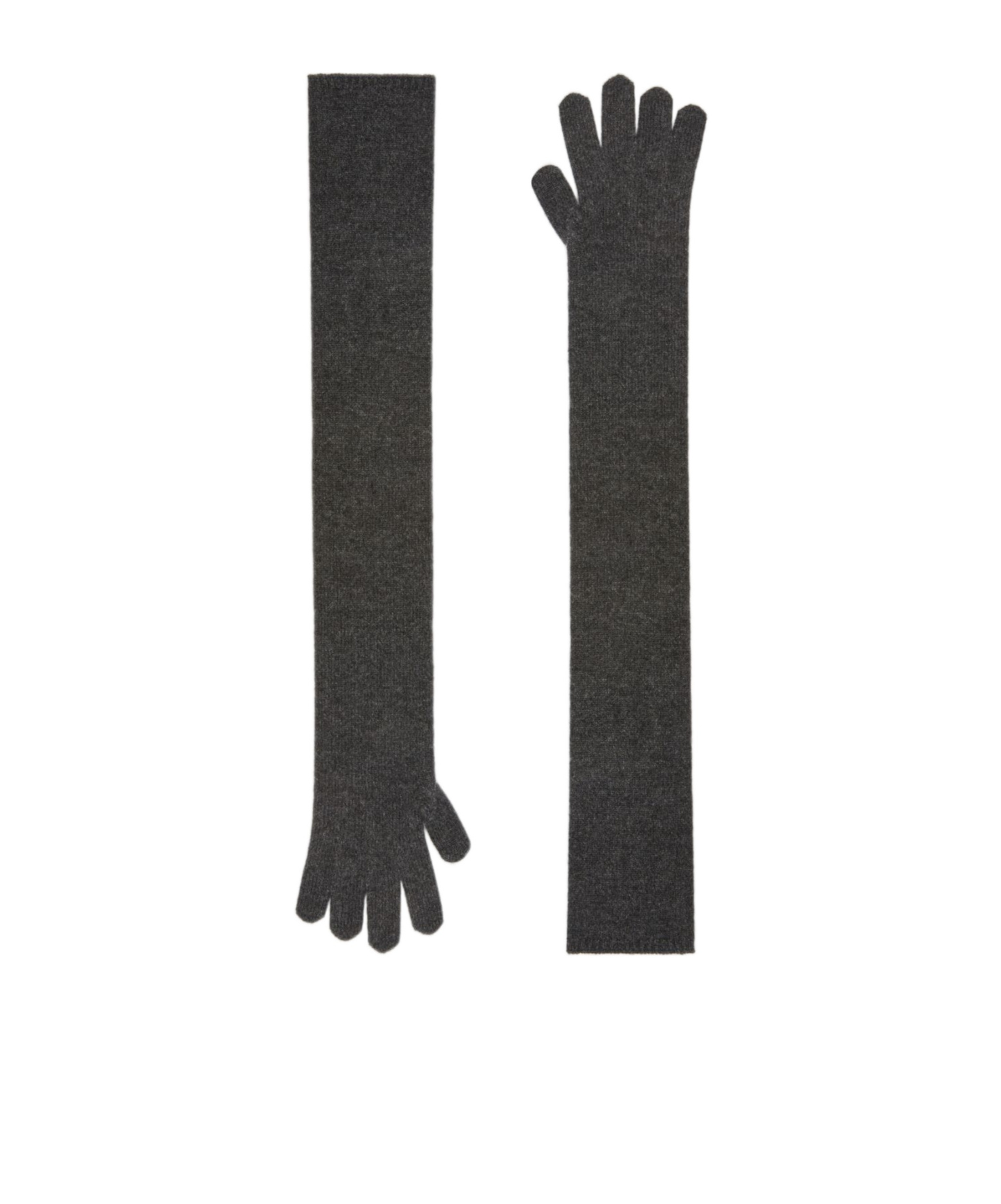 Max Mara Timor Long Gloves Five Finger Design In Black