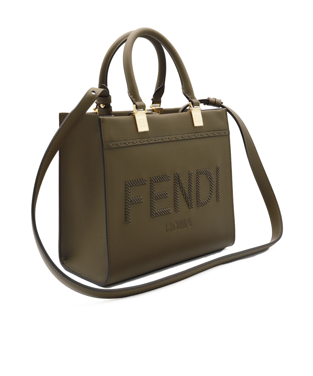 FENDI SUNSHINE LEATHER TOTE BAG